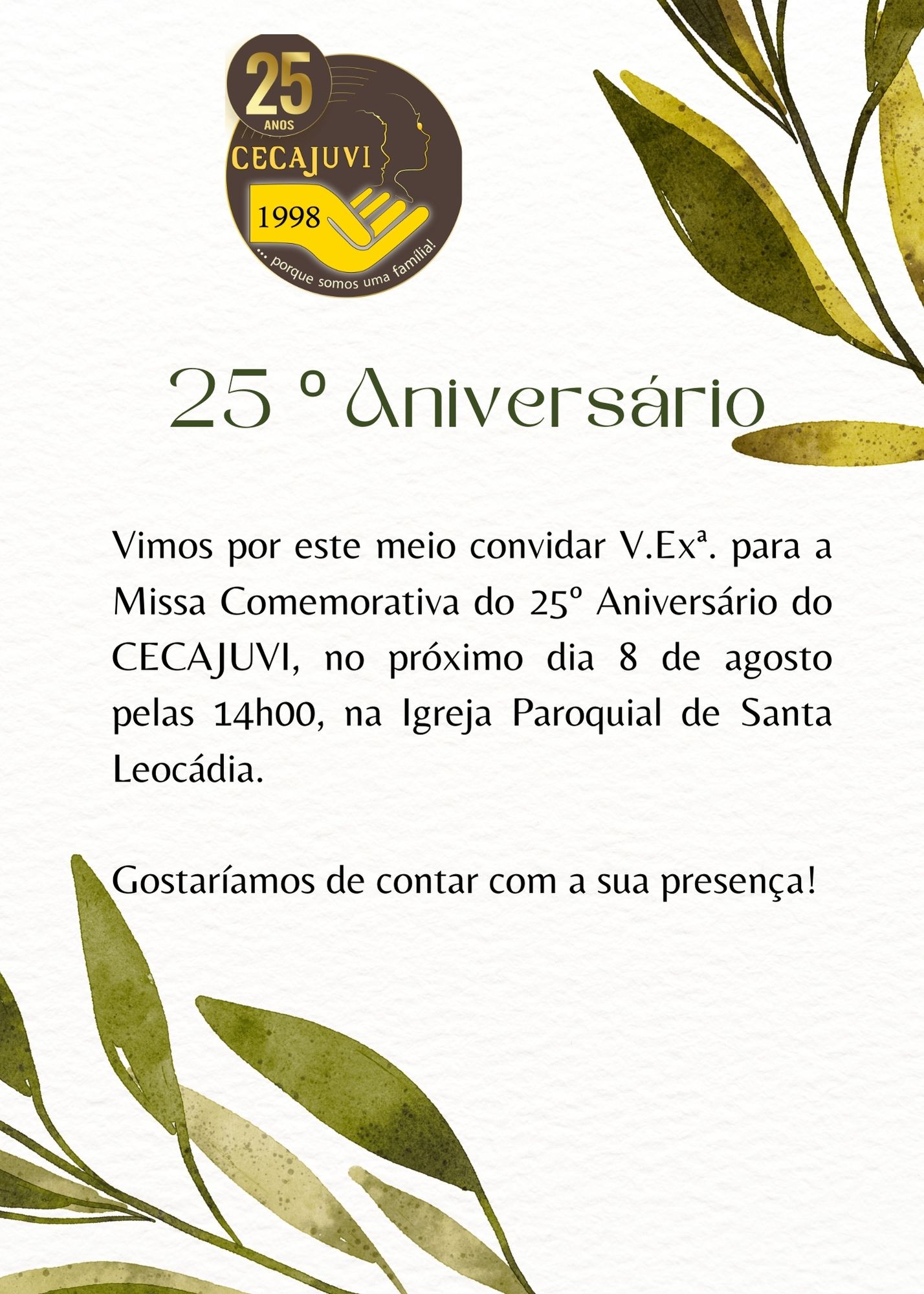 Missa Comemorativa 25º aniversário